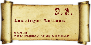 Danczinger Marianna névjegykártya
